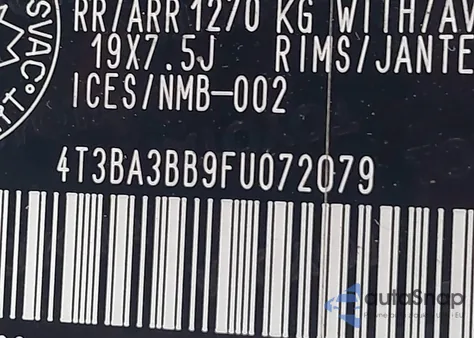 2015 Toyota Venza z USA, uszkodzony, nr VIN 4T3BA3BB9FU072079